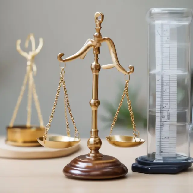 A balance scale with automatic and negotiated lease extensions, one arm representing stability and the other flexibility, emphasizing the choice businesses face when renewing leases