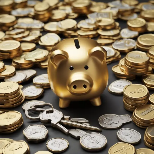 Golden piggy bank symbolizes the immediate capital infusion and benefits of sale-and-leaseback transactions for institutions.