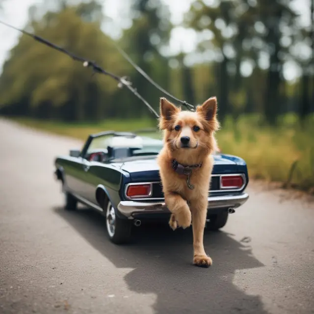 A car on a leash symbolizes the exploration of auto leases and their relationship with lease rates