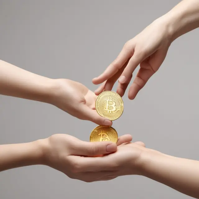 Two hands exchanging gold coins to illustrate the financial benefits of a sale-leaseback for both parties