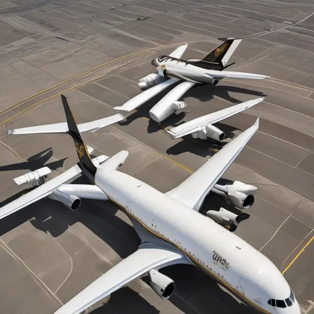 A phoenix rising from flames signifies sale-leaseback transactions, featuring UPS aircraft soaring with GECAS and Blackstone