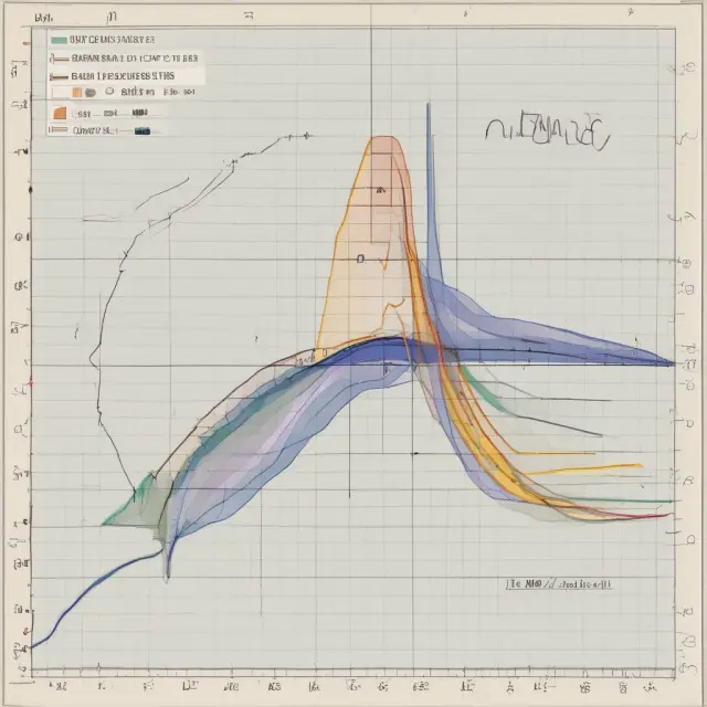 A visualization of polynomial, logarithmic, and Gaussian curve fitting techniques applied to the same dataset.