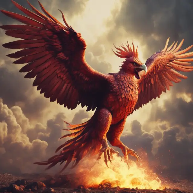 A phoenix emerging from flames signifies hope and rebirth. Amid the chaos of FTX