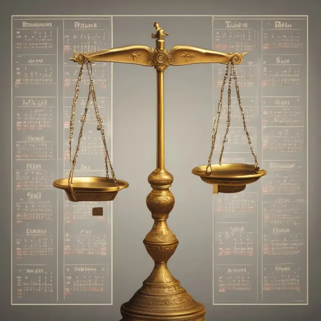 A golden hand holding two balancing scales: one representing a bullish calendar spread, the other a bearish calendar spread in futures trading