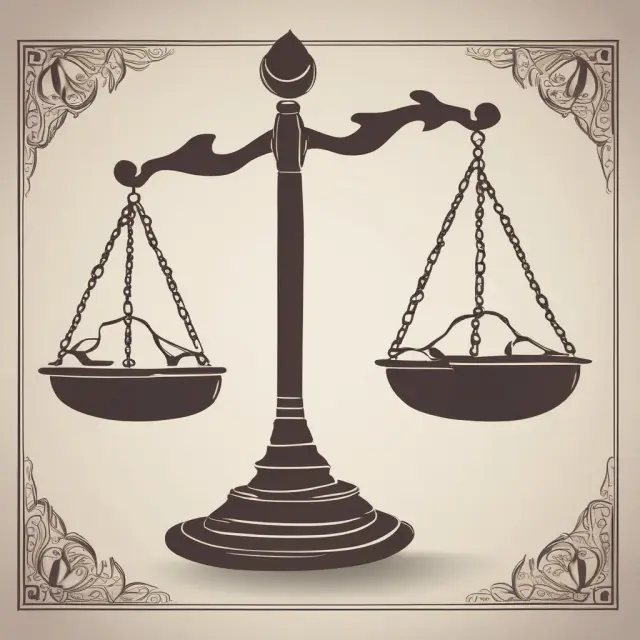 Scale weighs the reasons for a legal separation: religious beliefs, reconciliation attempts, impact on children, cost savings, and retention of benefits.