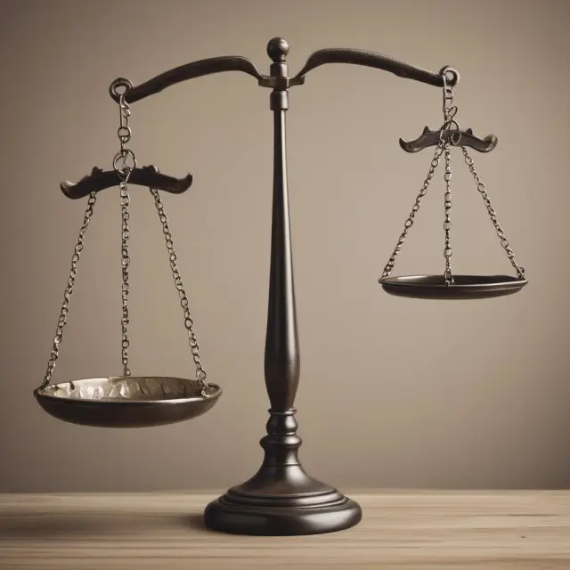 A balance scale holding military emblems, Social Security cards, and pension symbols, symbolizing the choice between legal separation and divorce for preserving health and retirement benefits