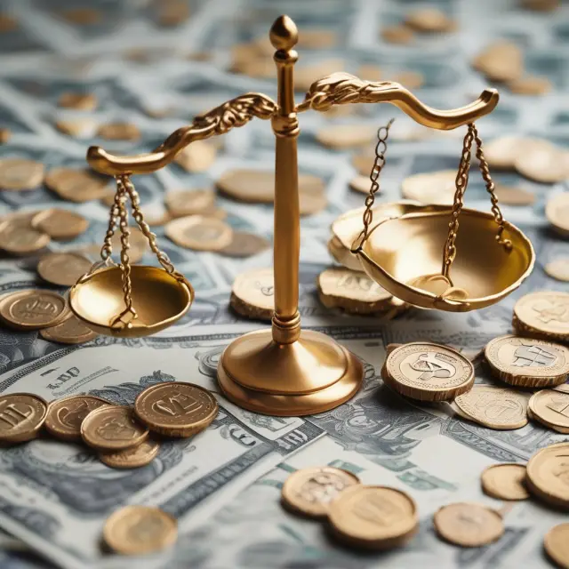 A golden scale balancing paper money and coins - Legal Tender Laws