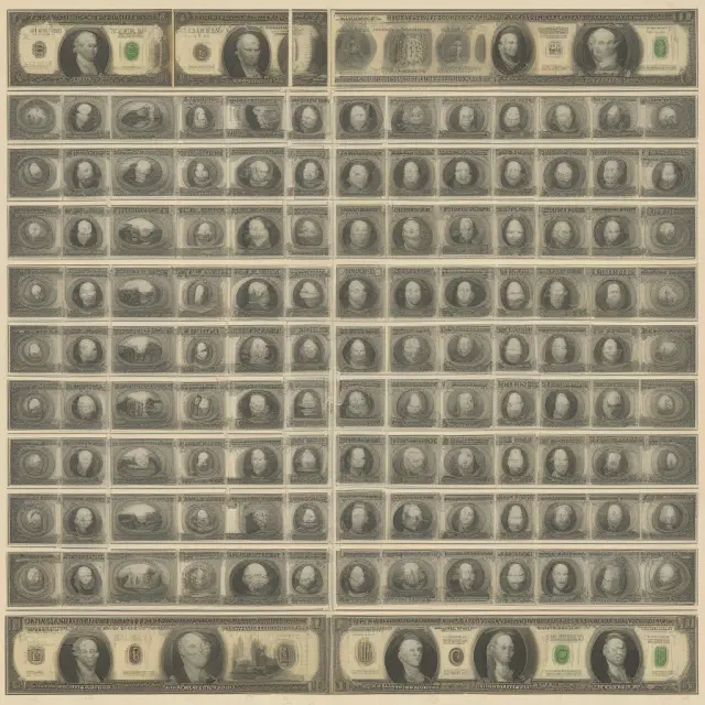 An ever-evolving historical mosaic featuring shifting currencies representing legal tender acceptance throughout the centuries