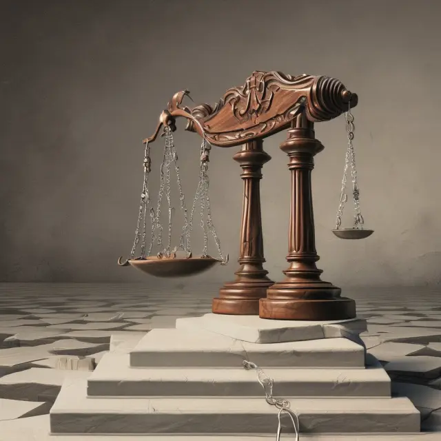 A regulatory gavel smashing a business foundation illustrates the risks associated with government interventions through legislation and taxation.
