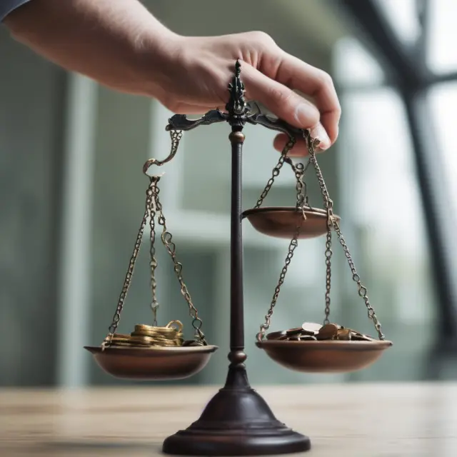 An investor weighs legislative risks on a scale to determine the impact on their investment decisions