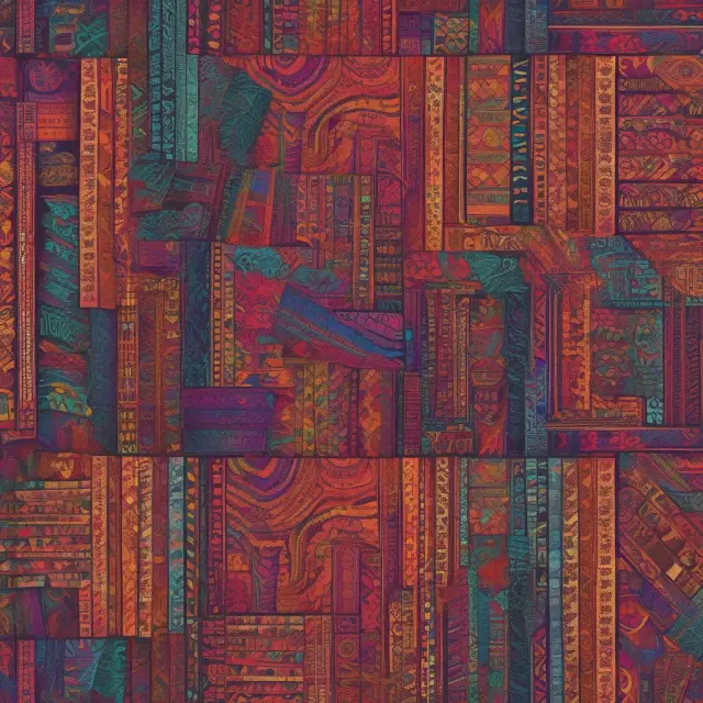 An intricate tapestry made from various investment-grade bonds symbolizing the Bloomberg Aggregate Bond Index. It weaves together a diverse range of sectors, including Treasuries and corporate bonds.