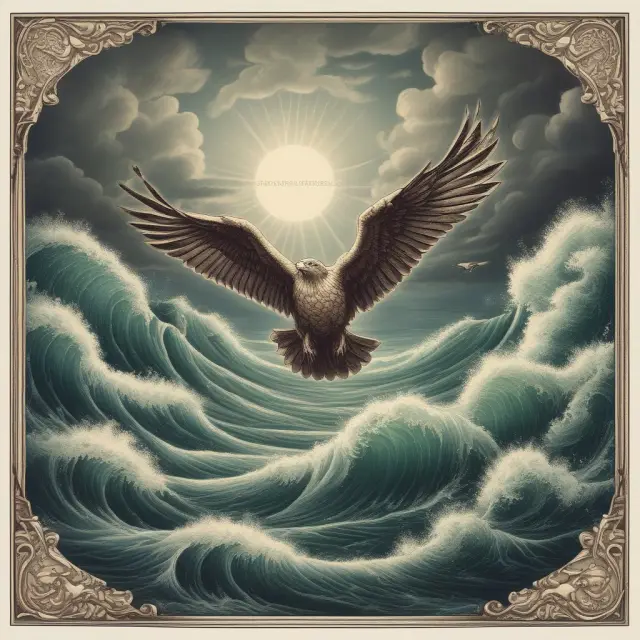 The Federal Reserve (guardian angel) calms financial waters (turbulent seas) during crises as a lender of last resort.