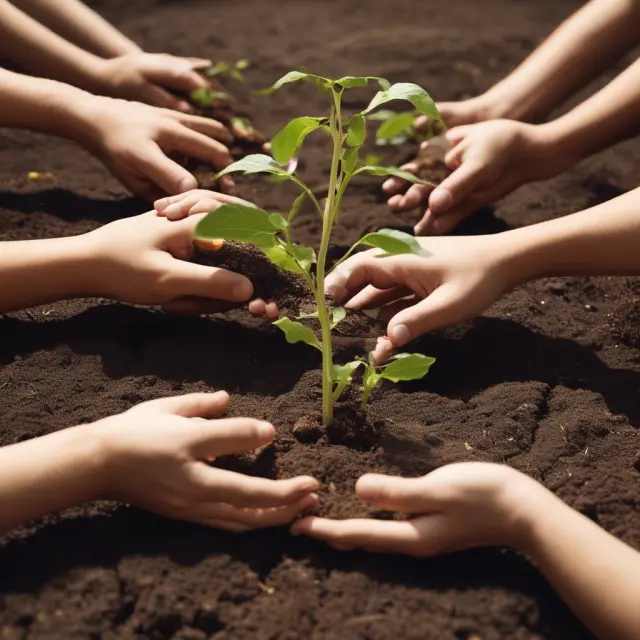 A hand holding golden seeds sowing in fertile tax codes symbolizing LESOP benefits and growth.