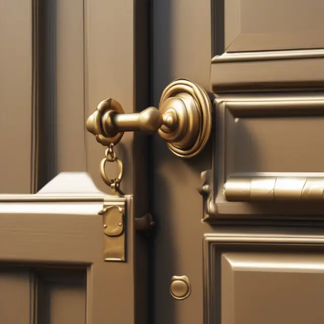 Golden key opening rented castle doors, illustrating the rights and responsibilities of residential lessees.