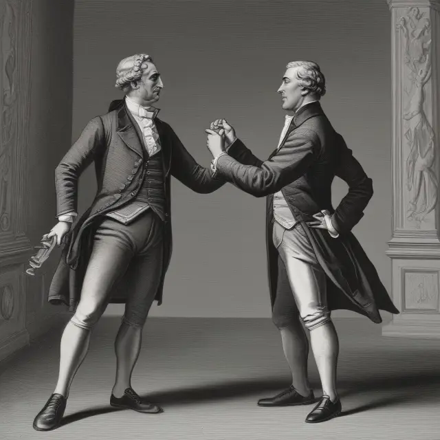 A metaphorical representation of a lessee and lessor in a ballet dance, symbolizing the importance of both parties