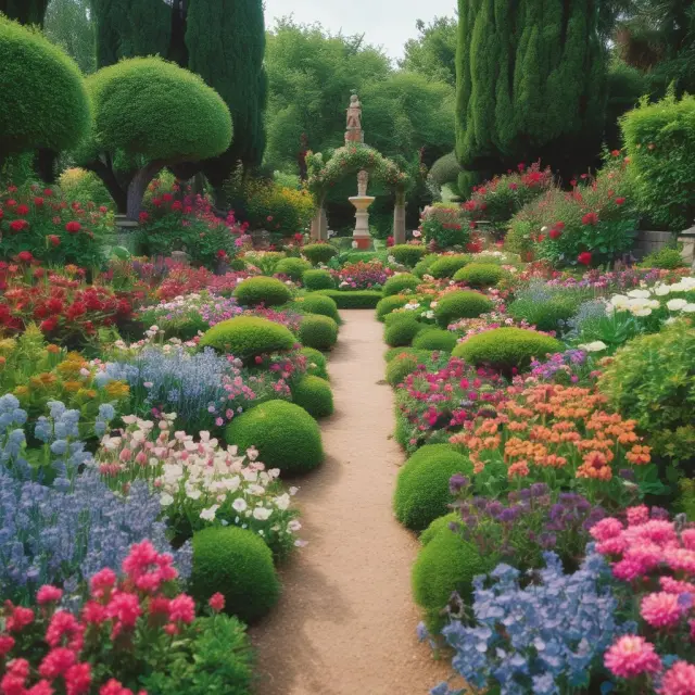 Imagery of a flower garden filled with seven potentially troublesome lease clauses disguised as weeds or thorns. A reminder for lessees to carefully consider each term before signing.
