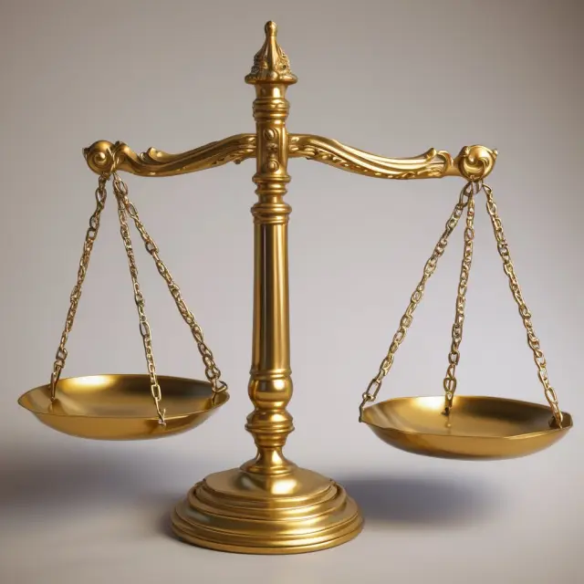 Golden scale shows the balanced obligations of a lessee and lessor in a lease agreement, emphasizing their reciprocal responsibilities