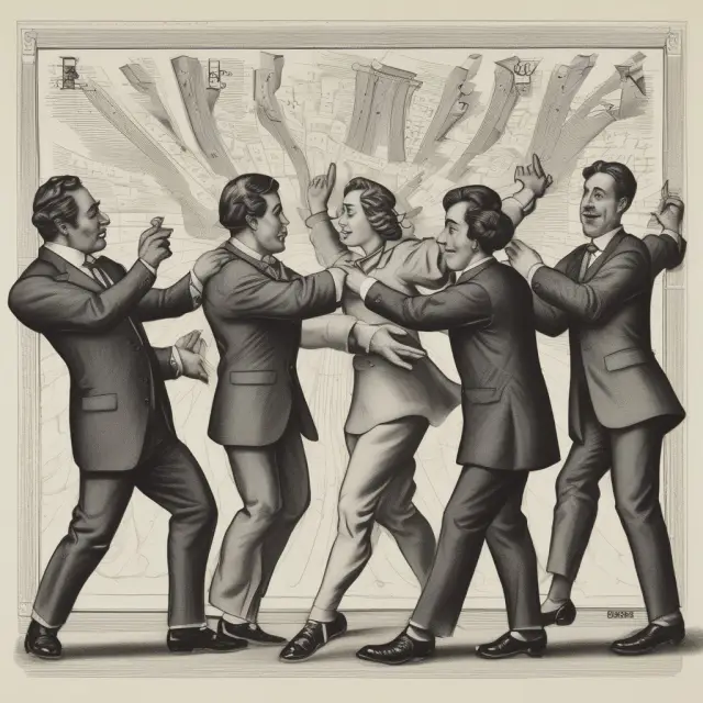 An image depicting a harmonious dance involving buyers, sellers, and banks, illustrating the relationship in letters of credit transactions for institutional investors