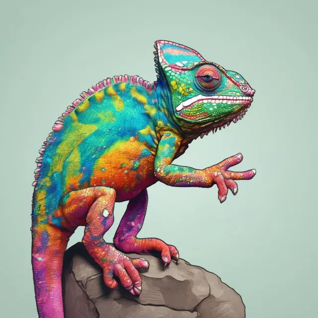A chameleon morphing between different letters of intent, representing the varying financing requirements and terms