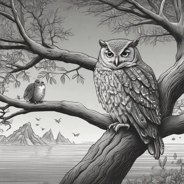 An owl sits on a tree, overlooking two groups: long-term investors relying on Level 1 quotes and active traders employing Level 2 and Level 3 quotes for their respective strategies