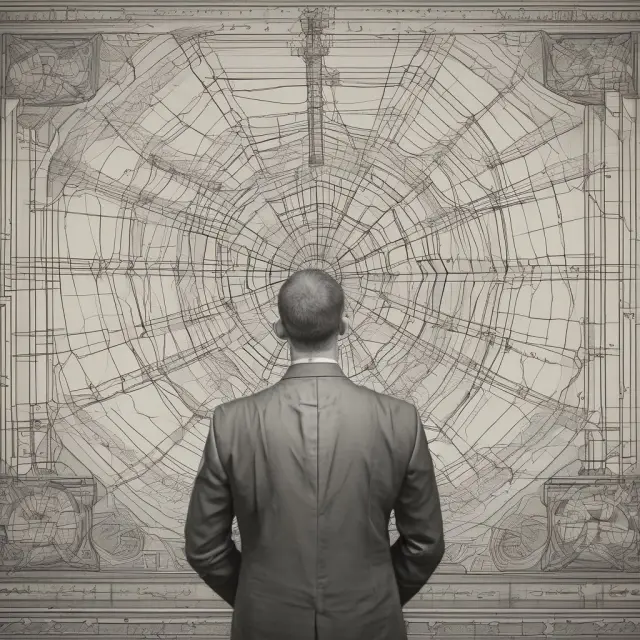 A market maker depicted as a skilled artisan, creating an intricate web of buy and sell orders to represent the depth and complexity of Level 3 quotes
