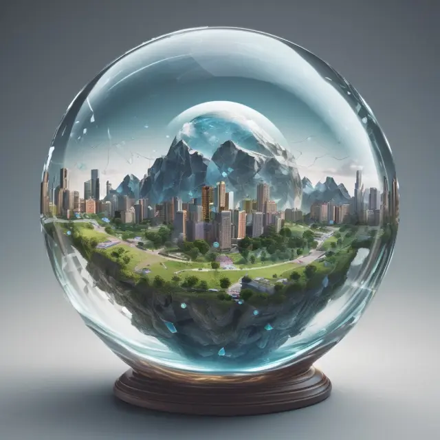 A crystal ball depicting the future of level III quotes with technological advancements and changing market structures