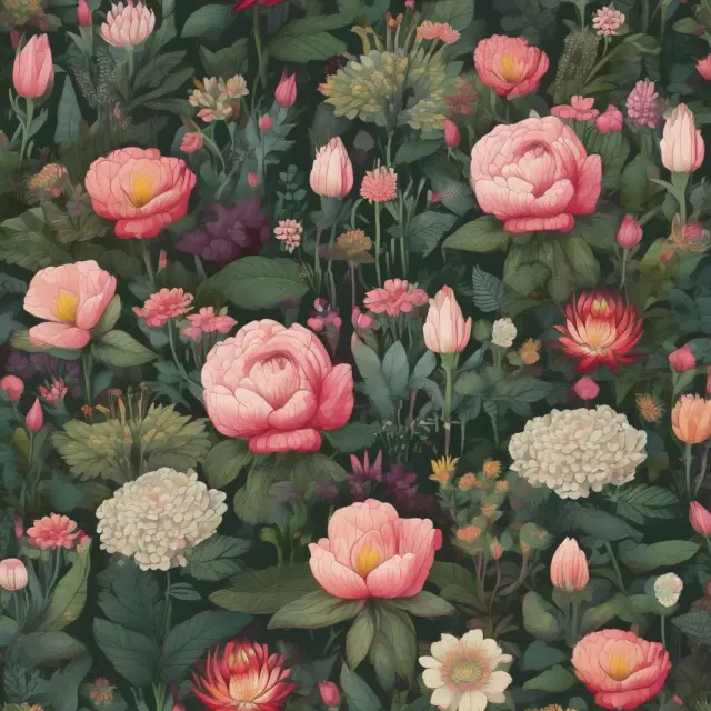 A lush garden teeming with various quotes, representing Level III quotes