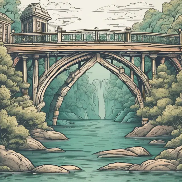 A sturdy bridge made of level insurance premiums connecting institutional investors to financial security and investment flexibility