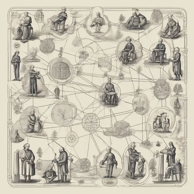 A group of banks and investors working together on a large tapestry, each contributing threads representing portions of leveraged loans, symbolizing risk diversification through syndication.