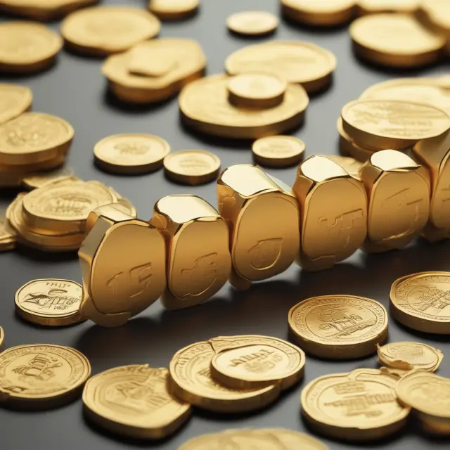 Golden timeline with corporations