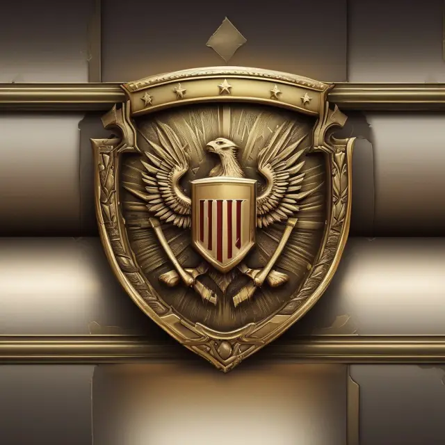 A golden shield with efficient financial levers protecting a company from hostile takeovers