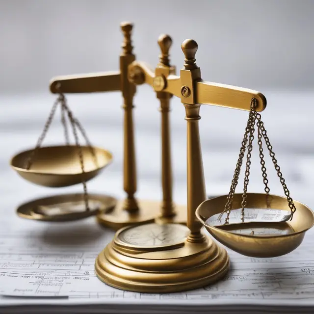 Scale comparing leveraged and operating lease structures, symbolizing their differences in terms of financial implications.
