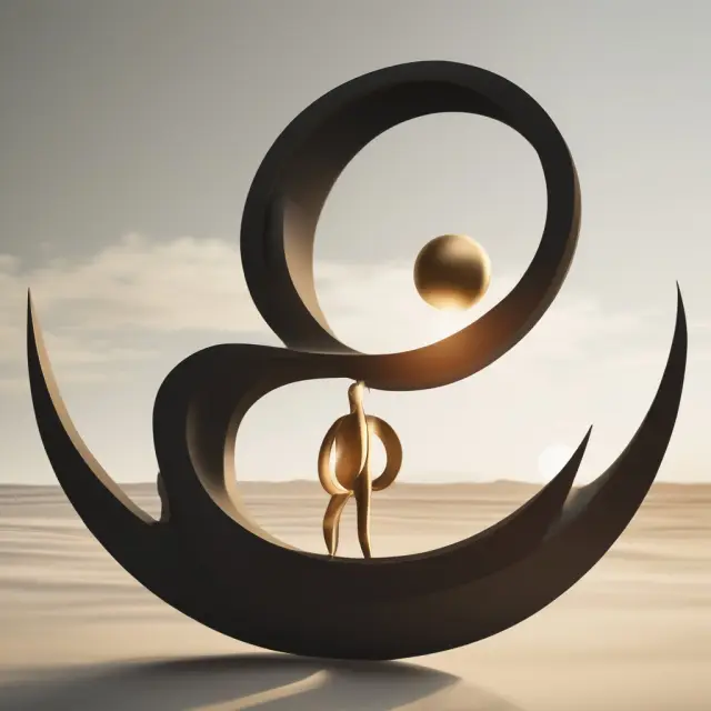 Golden yin-yang symbol representing a balanced arrangement between a financial investor and an expensive asset through a leveraged lease