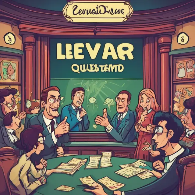 Quizmaster hosting a game show about FAQs on leveraged loans. Discussing loan structure, risks, benefits, LIBOR transition, and investment aspects.