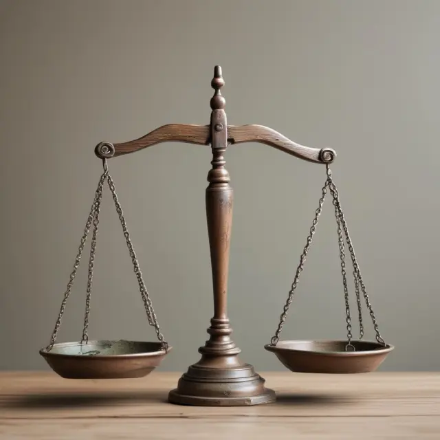 Scale weighing debt (yin) against equity (yang), symbolizing leverage ratios assessing a company