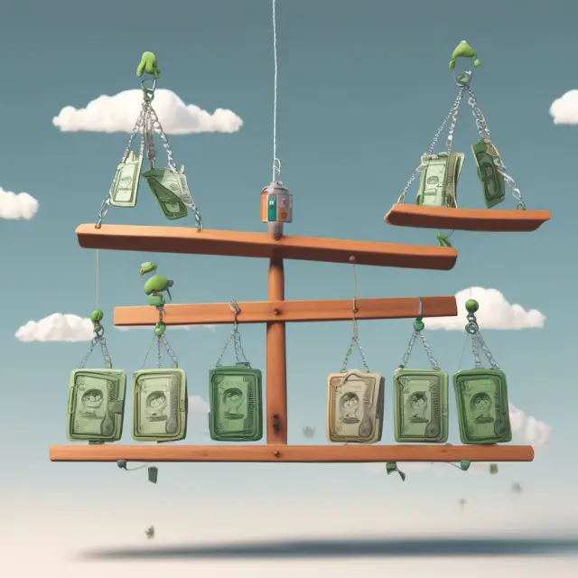 A seesaw with EBITDA, depreciation, amortization, CapEx, ΔNWC, and debt payments represented as weights to illustrate the impact on Levered Free Cash Flow
