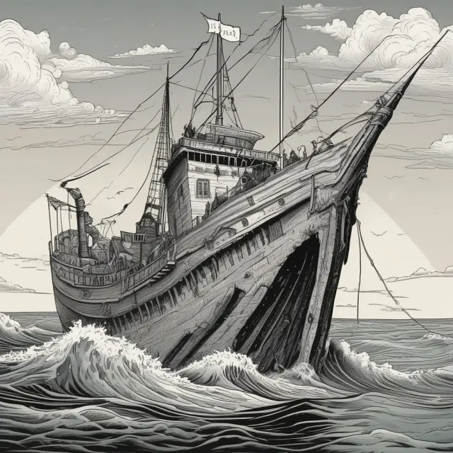 Leviathan figure reaches out to grasp retirement accounts and wages, representing the impact of intangible property levies.