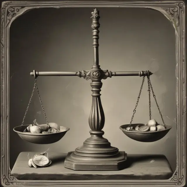 An image of an ancient scales with current assets on one side and liabilities on the other, illustrating the impact on financial ratios.