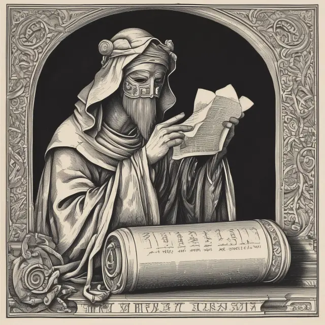 Masked figure sharing secrets of liar loans with a scroll, emphasizing the hidden risks and ethical dilemmas