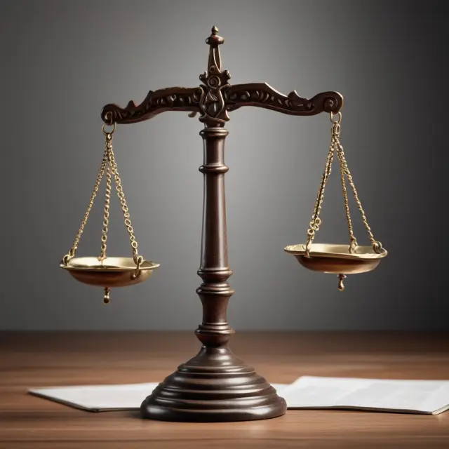 A courthouse scene featuring scales of justice, symbolizing the burden of proof for proving libel claims. (Keywords: libel, burden of proof, courtroom)