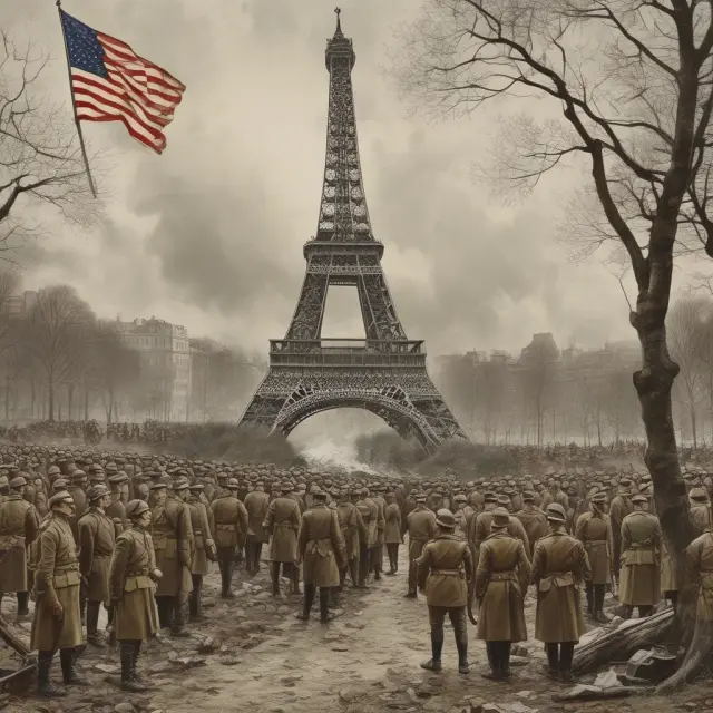 An image of Americans investing in Liberty Bonds during WWI, symbolizing patriotism and financial literacy