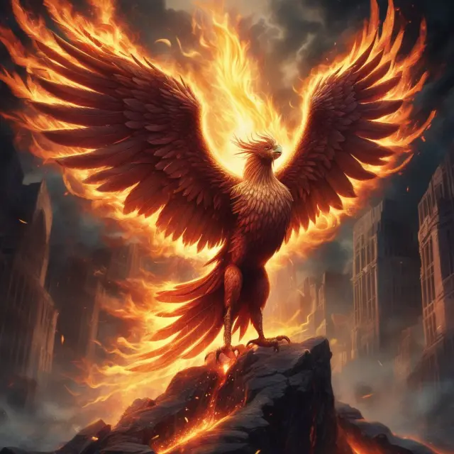 Image of a phoenix emerging from the ruins of LIBOR, representing the transition to Sterling Overnight Index Average (SONIA) as a new interest rate benchmark.