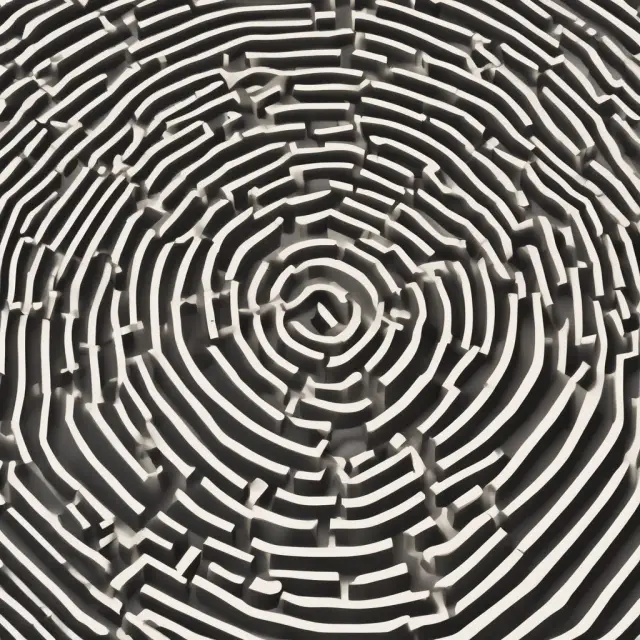 A labyrinthine representation of tax-liens and mortgage titles, encapsulating the complexities of property ownership in lien sales.