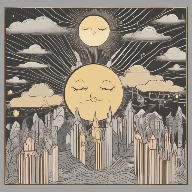 Golden sun and silver moon illustrate the hump-shaped pattern of wealth accumulation throughout an individual