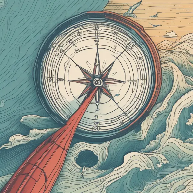 Compass symbolically leading an oared boat among various life-cycle funds, emphasizing goal-oriented investment choices and retirement targets