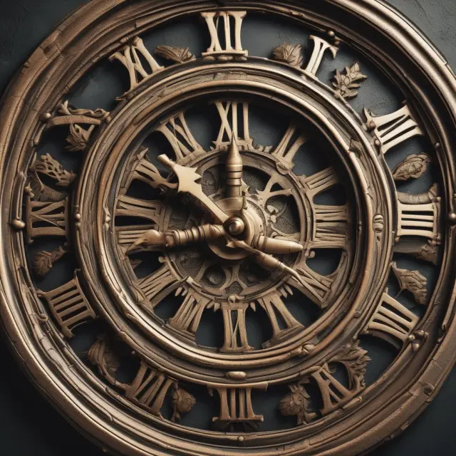 An intricate clock composed of gears resembling tree branches, symbolizing the role of life expectancy in estate planning and inheritance distribution