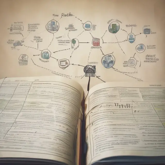 An elderly couple strolling along a timeline with significant financial milestones: retirement planning, tax calculations, and life insurance considerations