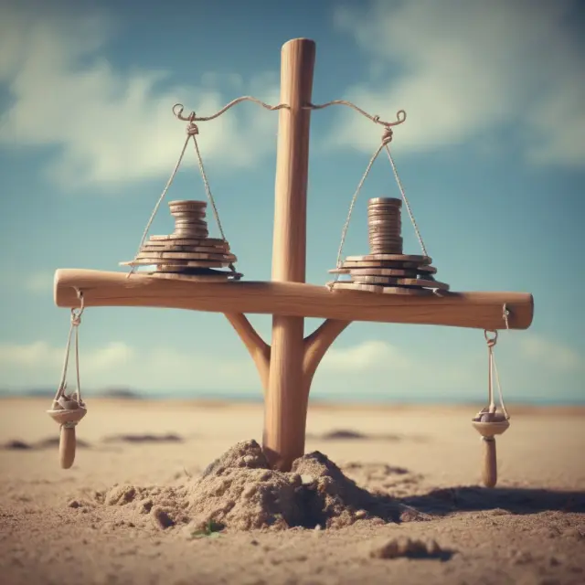 Seesaw balancing income and expenses, symbolizing calculated life insurance coverage.