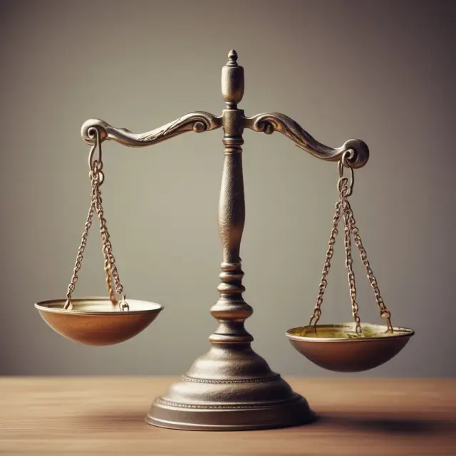 Balanced scale comparing term and permanent life insurance policies