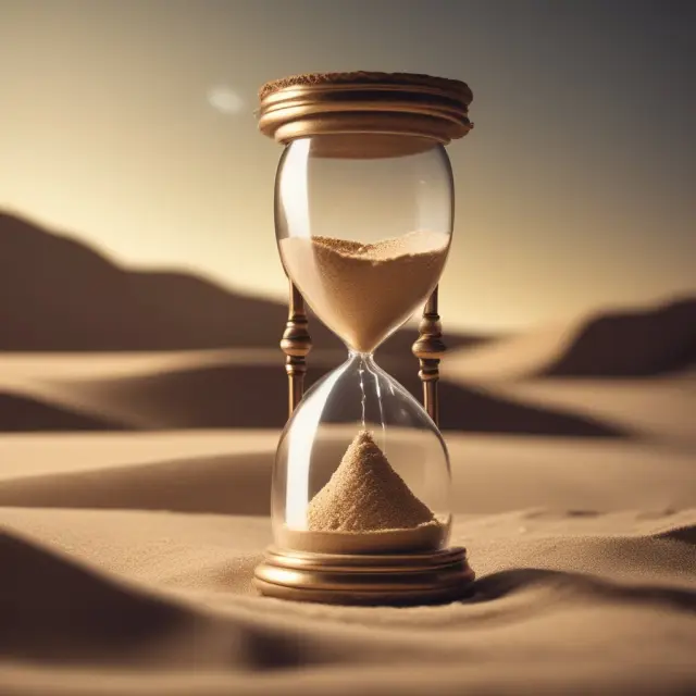 Golden hourglass contrasts lifestyle creep, representing near-retirees